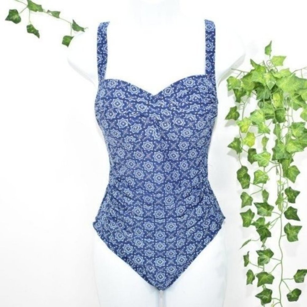 Niptuck blue mandala pattern one piece swimsuit 8